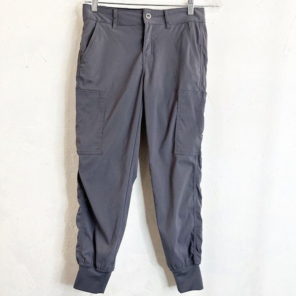 PrAna Sky Canyon Gray Jogger Cargo Pants Hiking Outdoor Womens 2 Athletic